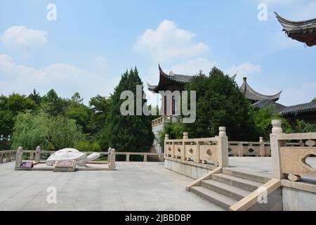 Exploration des jardins de Suzhou Banque D'Images