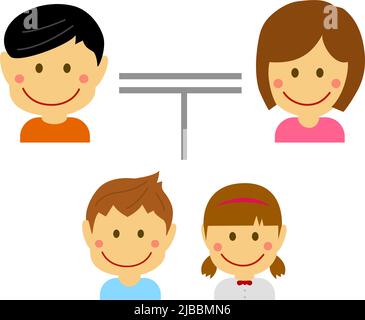 Illustration vectorielle générale de la famille nucléaire Illustration de Vecteur