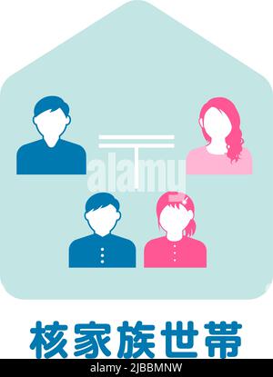 Illustration vectorielle générale de la famille nucléaire Illustration de Vecteur