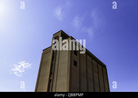 Détail du bâtiment pour stocker les céréales Banque D'Images