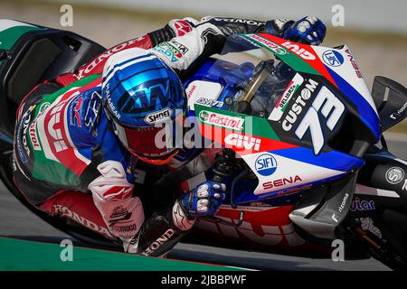 Barcelone, Espagne. 04th juin 2022. Qualification pour le Grand Prix de Catalunya de MotoGP Monster Energy au circuit Barcelone-Catalunya, Barcelone, Espagne, 4 juin 2022 en photo : Espagne Alex Márquez Clasificacion del Gran Premio Monster Energy de MotoGP de Catalunya en el Circuito de Barcelona-Catalunya, Barcelona 4 de Junio de 2022 POOL/ MotoGP.com/Cordon les images de presse seront à usage éditorial exclusif. Crédit obligatoire: © motogp.com crédit: CORMON PRESSE/Alay Live News Banque D'Images