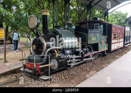 DHR Locomotive numéro 777 a été construit pour le chemin de fer Darjeeling Himalayan. Surnommé « Toy train », le chemin de fer est de calibre étroit de 2 pi (610 mm) Banque D'Images