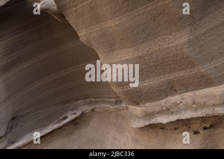 Gran Canaria, incroyable figure d'érosion de pierre de sable dans les ravins sur le cap Punta de las Arenas sur la partie ouest de l'île, également appelé Playa de Artena Banque D'Images