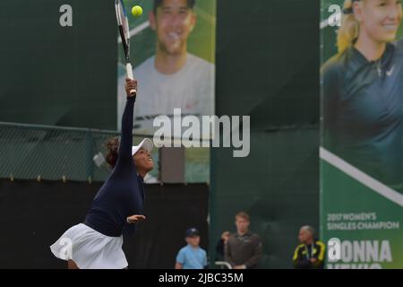 Photo : Français Tessah Andrianjafitrimo 23 ans de jeu au ROTHESAY OPEN NOTTINGHAM tennis Centre 4–12 juin 2022 toutes les images © Robert Leyland aucune utilisation sans autorisation préalable. Banque D'Images