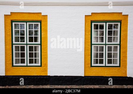 Windows, Château d'Augustenborg, île ALS, Fjords de Flensburg, Danemark du Sud, Europe Banque D'Images