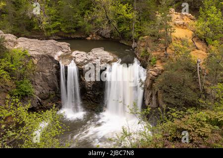 Chutes Ramsey - Une chute d'eau sur un ruisseau dans les bois au printemps. Banque D'Images