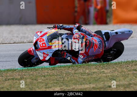 Barcelone, Espagne. 4th juin 2022. Fabio Di Giannantonio de l'Italie de Gresini Racing MotoGP avec Ducati pendant le MotoGP Gran Premi Monster Energy de Catalunya au circuit de Barcelone-Catalunya à Barcelone. (Image de crédit : © David Ramirez/DAX via ZUMA Press Wire) Banque D'Images