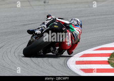 Barcelone, Espagne. 4th juin 2022. Alex Marquez de l'Espagne de LCR Honda CASTROL avec Honda pendant le MotoGP Gran PPremi Monster Energy de Catalunya au circuit de Barcelone-Catalunya à Barcelone. (Image de crédit : © David Ramirez/DAX via ZUMA Press Wire) Banque D'Images