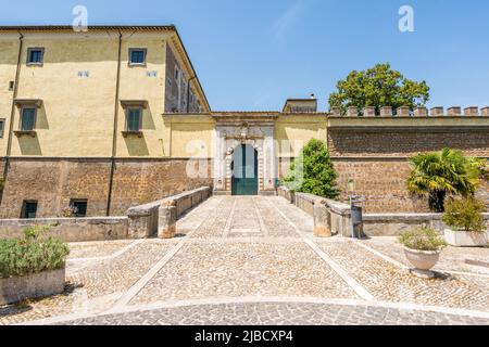 Vue panoramique dans le village de Gallese, province de Viterbo, Lazio, Italie. Banque D'Images