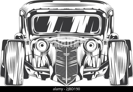 Illustration isolée de la tige chaude personnalisée. Illustration dessinée à la main. Illustration de Vecteur