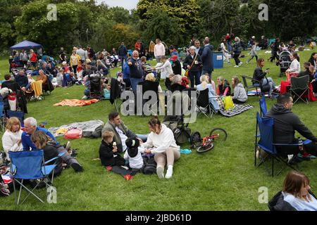 Comté de Durham, Angleterre. 05-06-2022. Wolviston Village Queen Elizabeth Platinum Jubilee pique-nique, un grand tournant par les gens du village 05-06-2022. (Photo de Harry Cook | MI News) Credit: MI News & Sport /Alay Live News Banque D'Images