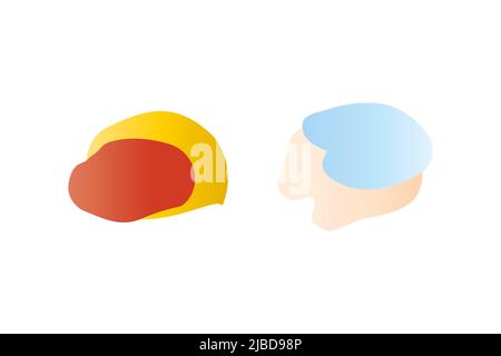 Forme de blob colorée. Objets. Illustration vectorielle. Illustration de Vecteur