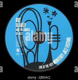 CD: Art Blakey & The Giants of Jazz - EN DIRECT AU FESTIVAL de JAZZ de Monterey 1972 (UCCO-1055), sortie: 01 octobre 2008. Banque D'Images