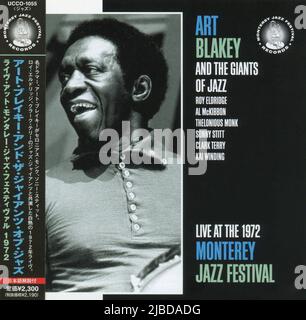 CD: Art Blakey & The Giants of Jazz - EN DIRECT AU FESTIVAL de JAZZ de Monterey 1972 (UCCO-1055), sortie: 01 octobre 2008. Banque D'Images