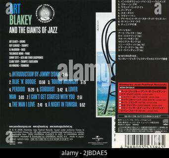 CD: Art Blakey & The Giants of Jazz - EN DIRECT AU FESTIVAL de JAZZ de Monterey 1972 (UCCO-1055), sortie: 01 octobre 2008. Banque D'Images