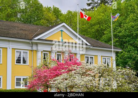 Salle communautaire de Fort Langley, Fort Langley, Colombie-Britannique, Canada Banque D'Images
