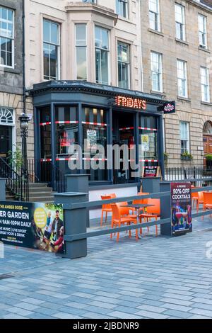 TGI Friday's Restaurant à Castle Street, Édimbourg, Écosse, Royaume-Uni Banque D'Images