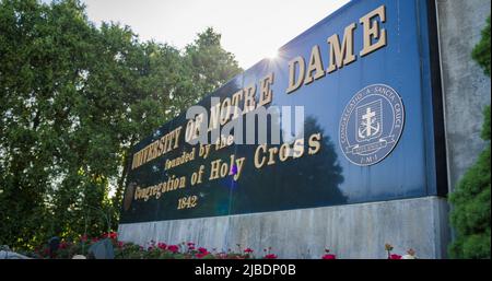 South Bend, Indiana - 25 mai 2022: Université de notre Dame Fighting Irish College campus Banque D'Images