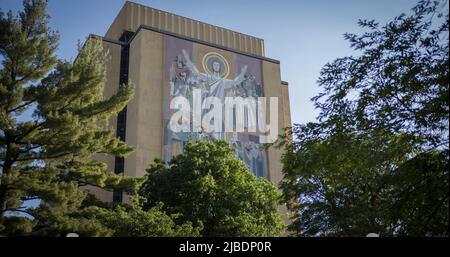 South Bend, Indiana - 25 mai 2022: Université de notre Dame Fighting Irish College campus Banque D'Images