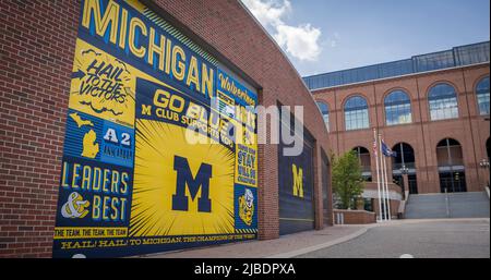 Ann Arbor, MI - 27 mai 2022 : campus de l'université de Michigan Wolverines Banque D'Images