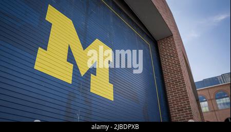 Ann Arbor, MI - 27 mai 2022 : campus de l'université de Michigan Wolverines Banque D'Images