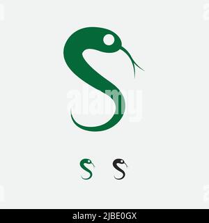 Lettre S ou logo Snake. Illustration de Vecteur