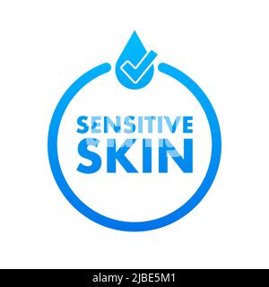 Peau sensible, design parfait pour toutes les applications. Produit de beauté. Illustration vectorielle Illustration de Vecteur