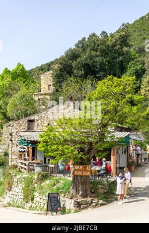 Bar le Soccer, Ocana, Corse (Corse), Corse-du-Sud, France Banque D'Images