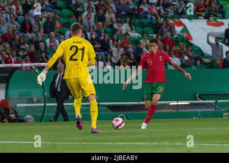 05 juin 2022. Lisbonne, Portugal. Le défenseur du Portugal et de la ville de Manchester Joao Cancelo (20) en action pendant le tournoi final de la Ligue des Nations de l'UEFA entre le Portugal et la Suisse crédit: Alexandre de Sousa/Alay Live News Banque D'Images