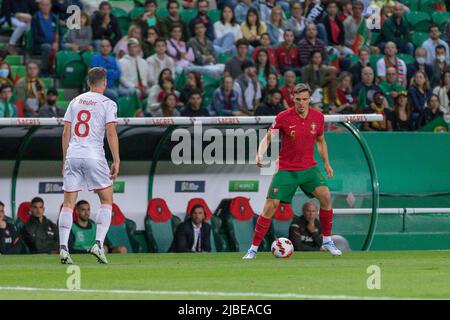 05 juin 2022. Lisbonne, Portugal. Joao Palhinha (6), milieu de terrain portugais et sportif, en action lors du tournoi final de la Ligue des Nations de l'UEFA entre le Portugal et la Suisse crédit: Alexandre de Sousa/Alay Live News Banque D'Images