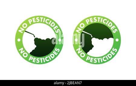 Pas de pesticides, un design parfait pour toutes les utilisations. Vecteur de conception Illustration de Vecteur