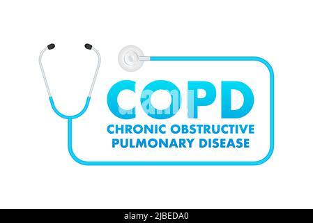 Maladie pulmonaire obstructive chronique. Illustration vectorielle isolée. Arrière-plan abstrait. Concept créatif Illustration de Vecteur