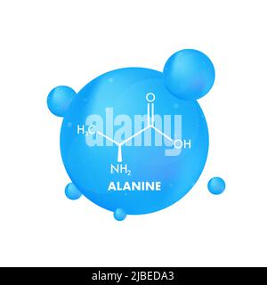 Formule alanine, excellent design pour toutes les utilisations. Formule alanine Illustration de Vecteur