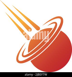 Vecteur de modèle d'illustration de conception de logo d'icône Meteor Illustration de Vecteur