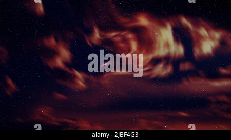 Arrière-plan de l'espace avec nebula et les étoiles. Banque D'Images