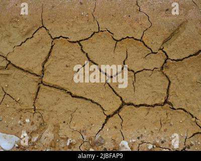 Paysage de sécheresse de la terre brûlée dramatique, concept de réchauffement de la planète , la terre sèche et devenir craqué de la saleté Banque D'Images