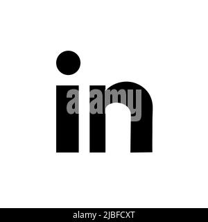 Modèle de vecteur de logo symbole symbole icône LinkedIn style d'affaires américain et service axé sur l'emploi qui fonctionne via des sites Web et des applications mobiles Illustration de Vecteur