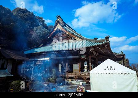 Temple d'Itsukushima et ses rues Banque D'Images
