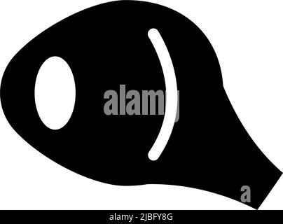 Anatomie du globe oculaire, organe de vue optique humaine. Illustration de l'icône vecteur plat. Symbole noir simple sur fond blanc. Anatomie du ballon d'œil, organes optiques humains Illustration de Vecteur