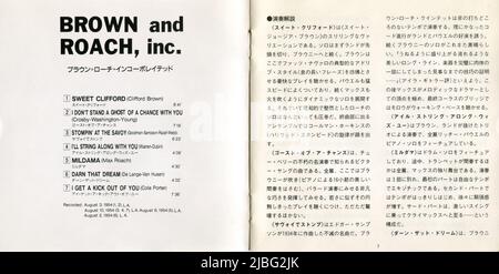 CD: Clifford Brown et Max Roach - BROWN ET ROACH INCORPORATED (EJD-3060). Banque D'Images