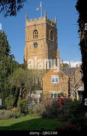 Tour de l'église St Mary Tysoe Warwickshire Royaume-Uni Banque D'Images