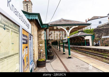 Gare de Knaresborough, Knaresborough Town, Yorkshire, Royaume-Uni, Angleterre, Knaresborough, Knaresborough Royaume-Uni, Knaresborough Yorkshire, train de knaresborough Banque D'Images