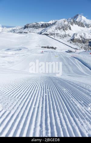 Station de ski Val d’Isère dans les Alpes françaises Banque D'Images