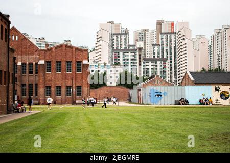 Séoul, Corée du Sud - 19 septembre 2018 : Seodaemun prison History Hall. Au début de la période coloniale japonaise, elle était connue sous le nom de prison de Keijo Banque D'Images