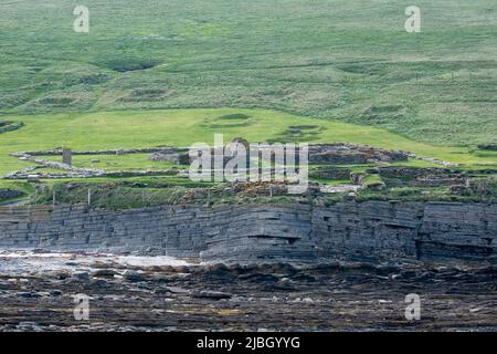 Le brough de Birsay sur le continent ouest d'Orkney, Écosse, Royaume-Uni. Banque D'Images