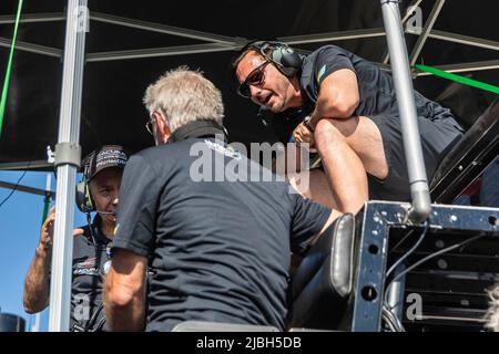 Detroit, MICHIGAN, États-Unis. 3rd juin 2022. Le parc Belle Isle accueille la série IMSA pour le Grand Prix de Detroit de Chevrolet à Detroit, MI, États-Unis. (Image de crédit : © Walter G. Arce Sr./ZUMA Press Wire) Banque D'Images