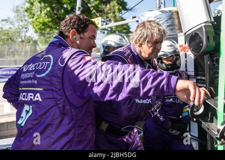 Detroit, MICHIGAN, États-Unis. 3rd juin 2022. Le parc Belle Isle accueille la série IMSA pour le Grand Prix de Detroit de Chevrolet à Detroit, MI, États-Unis. (Image de crédit : © Walter G. Arce Sr./ZUMA Press Wire) Banque D'Images