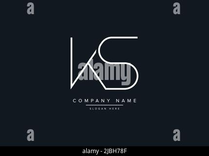 Lettres alphabet monogramme icône logo KS Illustration de Vecteur