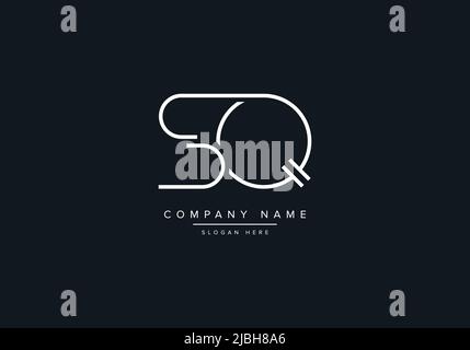 Modèle de scénario de logo SQ de lettres créatives. Illustration de Vecteur