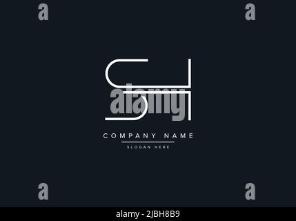 Modèle de scénario de logo SH de lettres créatives. Illustration de Vecteur